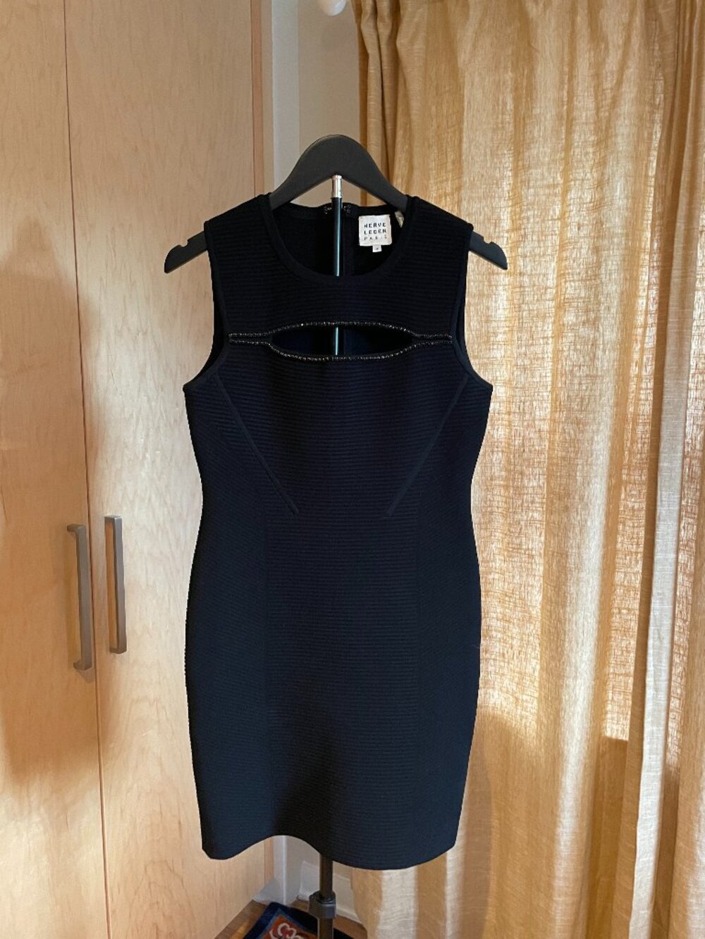 Herve Leger black mini dress